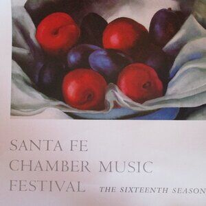 Vtg Santa Fe Chamber Music Festival 1988 Poster Georgia O'Keefe Sixteenth Season